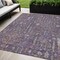 Homeroots 5' X 8' Eggplant Terra Cotta And Green Floral Washable Indoor Outdoor Area Rug 605266 - alternate 1