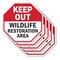 Signmission Keep Out Wildlife Restoration Area, 10 inch X 10 inch, Aluminum Metal Signs, 5PK OC-A-5Pack-10-344 - alternate 1