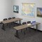 Regency Cain T-Base Training Seminar Table W/ 3 M Stack Chairs, 84 in W, 24 in L, Noble Oak MTRCT8424NO47BK - alternate 8