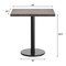 Flash Furniture Bennett 24 in x 30 in Solid Wood Indoor Tabletop in Dark Brown with 18 in Round Dining Height GSF-REC2430-DKBRN-TR18-GG - alternate 10