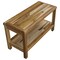 Homeroots Rectangular Teak Shower Bench With Shelf In Natural Finish 376698 - alternate 9