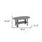 Homeroots Set of Three 36" Gray Coffee Table With Shelf, 3PK 366080 - alternate 4