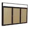 Ghent 48'' x 72'' Enclosed Vinyl Board, 3-Doors, Bronze Aluminum Frame, Illuminated Headliner, Caramel PBVLX9-181 - alternate 1