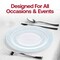 Smarty Had A Party White Turquoise Blue & Silver Mosaic Plastic Dinnerware Set, 120 Dinner Plates, 120 Salad Plates, 240PK 890TBSVP-CASE - alternate 11
