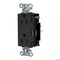 Hubbell Wiring Device-Kellems Straight Blade Receptacle, 5-15R, 15 A, 125V AC, 2 Pole, 3 Wire, Surface Mount, Grounded HBL2152STBK - alternate 1