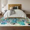 Homeroots 9' X 12' Teal Blue Ivory And Gold Abstract Washable Indoor Outdoor Area Rug 643563 - alternate 6