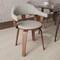 Leisuremod Modern Wooden Dining Chair, Walnut Color Frame in Grey, Brivo Collection BC22GR - alternate 7
