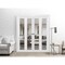 Sartodoors Sliding Closet Double Bi-fold Doors, Lucia 2666 White Silk with Clear Glass and Aluminum Strips, S LUCIA2666DBF-WS-96 x 84 (4* 24x84) - alternate 5