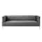 Homeroots 85" Gray Velvet Manufactured Wood Sofa 543972 - alternate 1