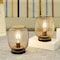 Homeroots Set of Two 7" Black Metal Lantern Bedside Lamps With Black Lattice Cage Shade 533270 - alternate 9