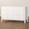 Baxton Studio Laria Modern White Teddy-Bear Fabric 6-Drawer Dresser 253-13998-ZORO - alternate 9