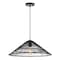 Jonathan Y Connie 20.25" 1-Light Farmhouse Coastal Rattan 180" Cord Plug-In or Hardwired LED Pendant, Black JYL1407B - alternate 16
