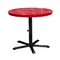 Leisure Craft 36" Round Perforated Pedestal Table, Portable, 30"H, Red 36TAB30-RED - alternate 1