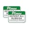 Signmission Please Deposit All Rubbish In Receptacles Provided Aluminum, 18" x 24", A-1824-24881 A-1824-24881 - alternate 1