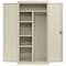 Sandusky Lee Combo Wardrobe Storage Cabinet, 72 in H, 36 in W, 18 in D, Recessed Pull, Keyed, Putty, 4 Shelves EACR361872-07 - alternate 1