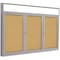 Ghent Message Center 48"H x 72"W, Silver PAK9 - alternate 1