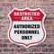 Signmission Restricted Area Shield Sign Authorized P, 6 inch X 6 inch, Plastic Sign, 2PK SHI-P-2PACK-6-456 - alternate 6