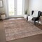 Homeroots 10' X 14' Coral And Black Striped Washable Indoor Outdoor Area Rug 605770 - alternate 9