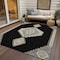 Homeroots 3' X 5' Black Gold And Gray Oriental Washable Indoor Outdoor Area Rug 598382 - alternate 7
