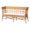 Bali & Pari Oxford Bohemian Light Honey Rattan Dining Bench with Armrests 258-14174-ZORO - alternate 1