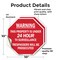 Signmission Warning This Property Is Under 24 H, 10 inch X 10 inch, Vinyl Decal, 2PK OC-D-2PACK-10-318 - alternate 4
