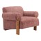 Homeroots 39" Copper And Brown Woven Upholstery And Solid Wood Arm Chair 632601 - alternate 9