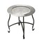 Homeroots 14" Black And Silver Aluminum Round End Table 488905 - alternate 4