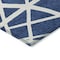Homeroots 3' X 5' Navy Blue And Ivory Geometric Washable Indoor Outdoor Area Rug 600474 - alternate 9
