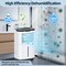 Edendirect 50 pt. 4500 sq. ft. Portable Dehumidifier in White, with Bucket, Drain Hose, Continuous Run ZR-CSJ-W-01 - alternate 8