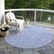 Homeroots 8' Denim Blue And Ivory Round Floral Washable Indoor Outdoor Area Rug 581860 - alternate 7