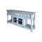 Homeroots 70" Blue Solid Wood Open shelving Distressed TV Stand 528738 - alternate 13