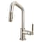 Brizo Litze Pull-Down Prep Faucet with Angle Spout, Knurled Handle Stainless 63963LF-SS - alternate 2