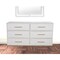Homeroots 60" White Solid Wood Six Drawer Double Dresser 524125 - alternate 7
