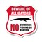Signmission Alligator Warning Shield Sign Beware Of, 18 Inch X 18 Inch, Plastic Sign SHI-P-18-358 - alternate 1