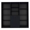 Homeroots 71" Black Five Tier Bookcase with Two doors 546345 - alternate 1