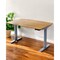 Homeroots 48" Adjustable Brown and Gray Stainless Steel Computer Desk 397741 - alternate 6