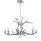 Jonathan Y Eldora 26" 4-Light Rustic Farmhouse Adjustable Resin Antler LED Chandelier, Silver JYL6301C - alternate 16