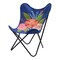 Homeroots 26" Blue And Black Tropical Butterfly Chair 556462 - alternate 9