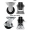 Hyw Products Heavy Duty Caster Set 4in Phenolic Wheels, 2 Rigid & 2 Swivel with Brake, 4PK 40-40R-A1-PH-2,40-40S-A1-PH-TB-2 - alternate 4