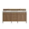 James Martin Vanities Brittany 72" Double Vanity, Pecan w/ 3 CM Siberian Silestone Top 655-V72-PCN-3SFR - alternate 1