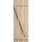 Ekena Millwork Rustic Three Board Spaced Board-n-Batten Riverwood Faux Wood Shutters w/Z-Board, 17 1/2W x 38H, PR SHUBSZ17X38RWPR - alternate 18