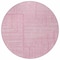 Homeroots 8' Pink And Ivory Round Geometric Washable Indoor Outdoor Area Rug 600848 - alternate 9