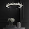 Jonathan Y Elsa 24" Adjustable Integrated LED Modern Crystal Pendant, Black/Clear JYL7212A - alternate 14