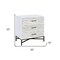 Homeroots 32" X 19" X 33" White Weathered Wood Pattern Nightstand 319112 - alternate 6