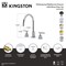 Kingston Brass Widespread Bathroom Faucet with Knurled Handle and Brass Pop-Up, Brushed Brass KS8927KNL - alternate 6