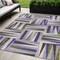 Homeroots 5' X 8' Lavender Brown And Green Geometric Washable Indoor Outdoor Area Rug 598275 - alternate 1