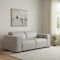 Homeroots 80in Light Gray and Brown Leather Power Reclining Loveseat 720536 - alternate 10
