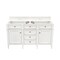 James Martin Vanities Vanity, without top, Bright White, 59.8 in W x 22.9 in D,  655-V60D-M-BW - alternate 1