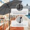 Simple Deluxe 9' Patio Umbrella Outdoor Table Market Yard Umbrella with Push Button Tilt/Crank, 8 Sturdy Ribs for LGBRLA9GRY - alternate 7