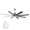 Jonathan Y Octo 66" 1-Light Contemporary Industrial Iron/Plastic Mobile-App/Remote-Controlled 6-Speed Ceiling F JYL9712C - alternate 1